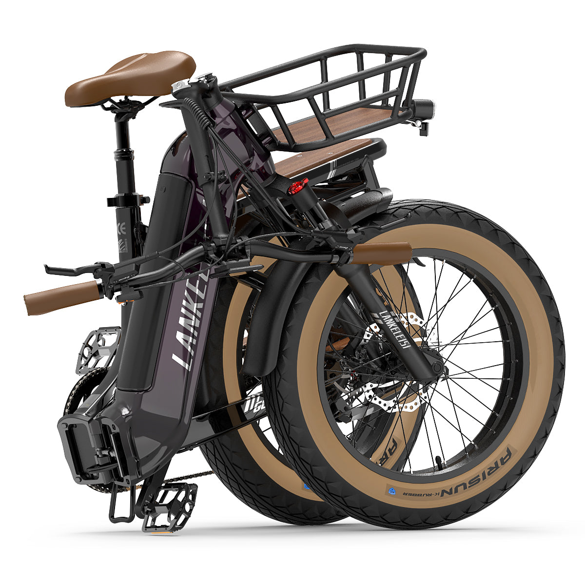 Foldable city electric bike by LANKELEISI GOLF-X with step-thru frame and 960Wh battery, ideal for urban commuting.