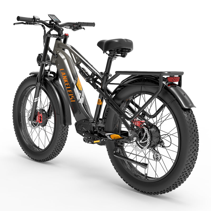 Lankeleisi MG800Max 2000W dual motor electric bike with 26-inch fat tires and grey frame, suitable for all terrain riding.