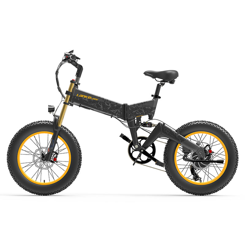 Lankeleisi X3000Plus-UP fat tire snow e-bike with sturdy frame and large tires for off-road winter riding.