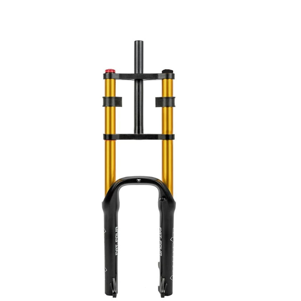 Lankeleisi electric bike front fork shock absorber showing suspension components and brand logo for improved ride comfort.