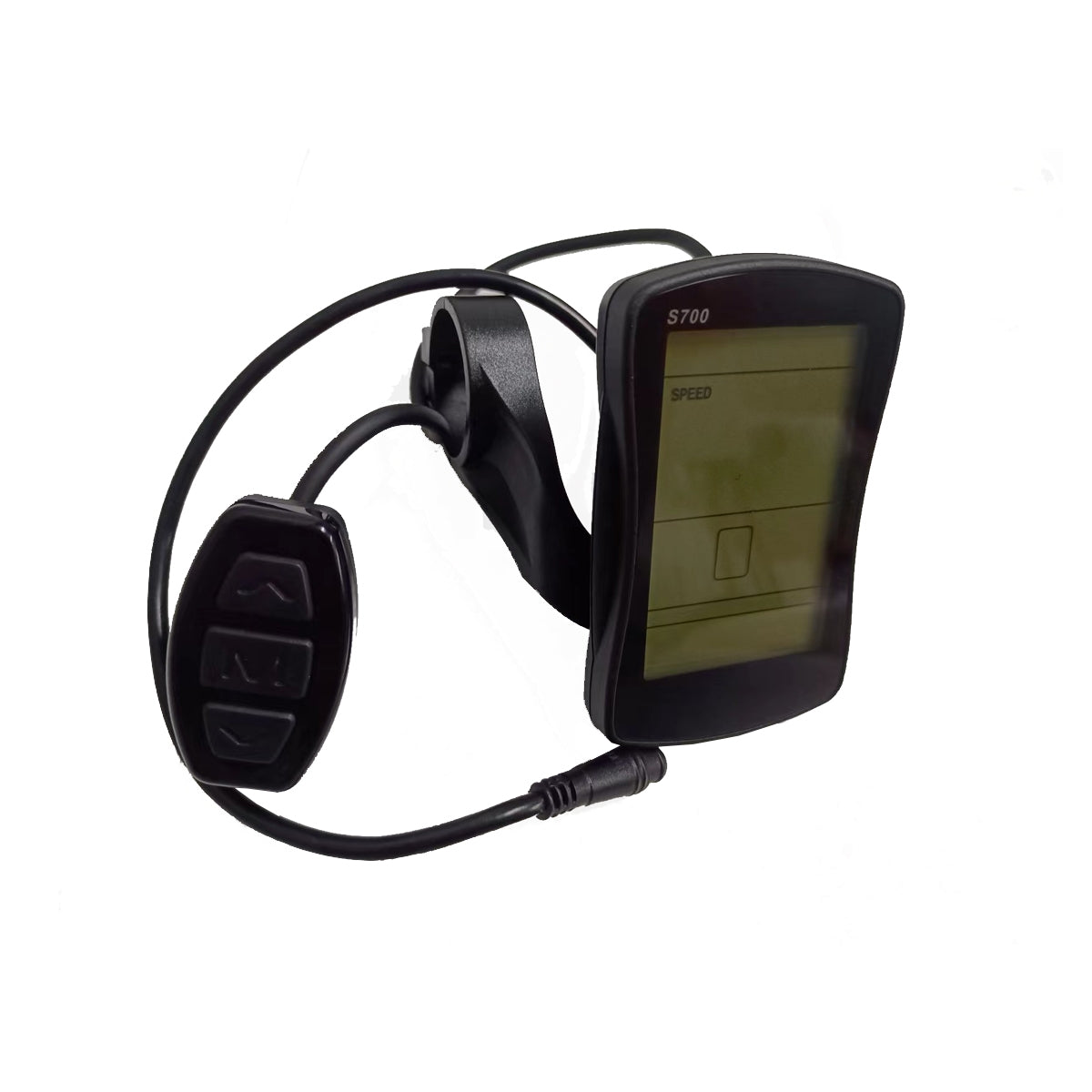 LANKELEISI S700/S866/S600 multifunctional LCD display accessory for electric bike, showing control buttons and screen interface.