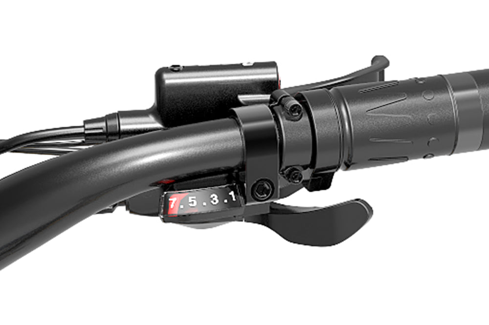 Lankeleisi bikes ebike gear speed shifter control thumb dials for easy gear shifting on the handlebar.
