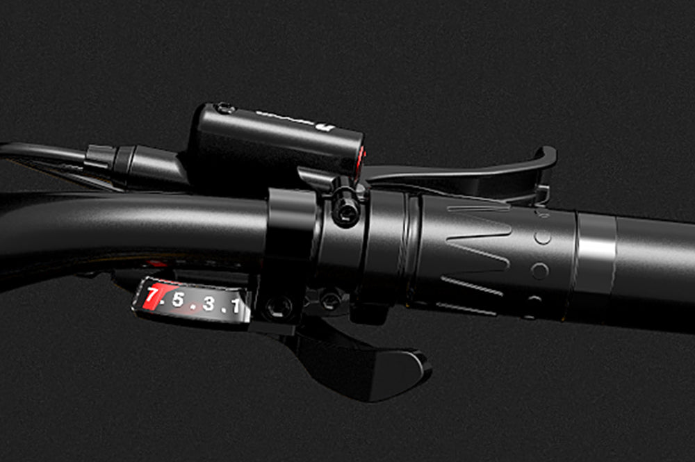 Lankeleisi bikes ebike gear speed shifter control thumb dials for easy gear adjustment on electric mountain bikes.