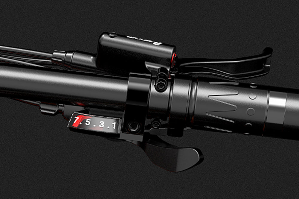 Lankeleisi ebike gear speed shifter control thumb dials for easy gear changes on bicycle handlebar.