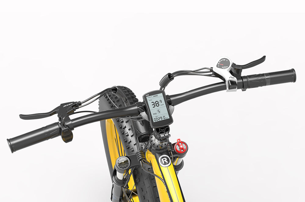 Lankeleisi Bikes handlebar for mountain bicycle, showing close-up of the bike's headstock and handlebar components.